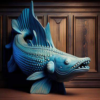 3D model Blue catfish ancistrus fish (STL)